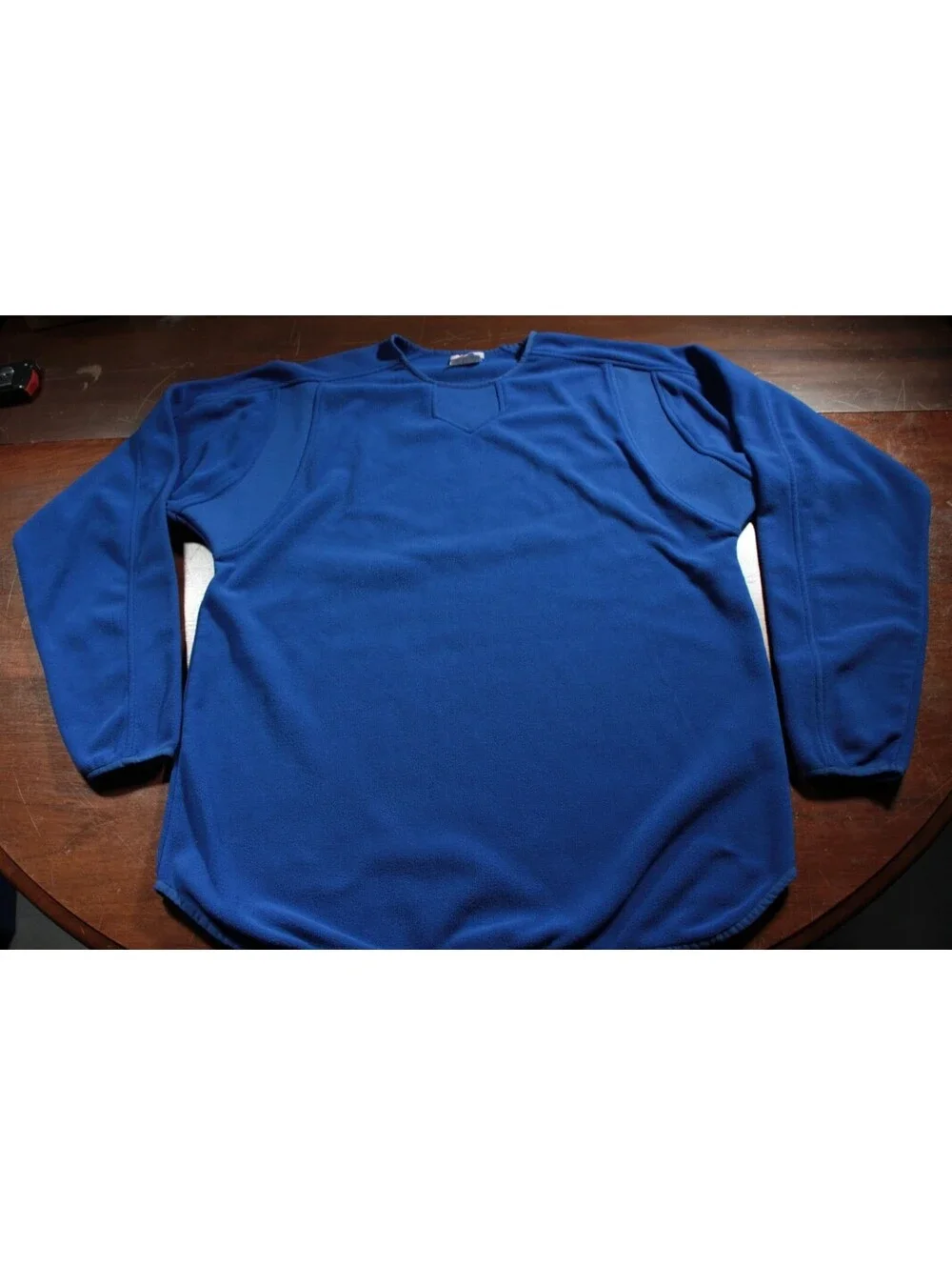 Vintage Men's Majestic Blank Solid Blue Baseball Sweatshirt M Shirt